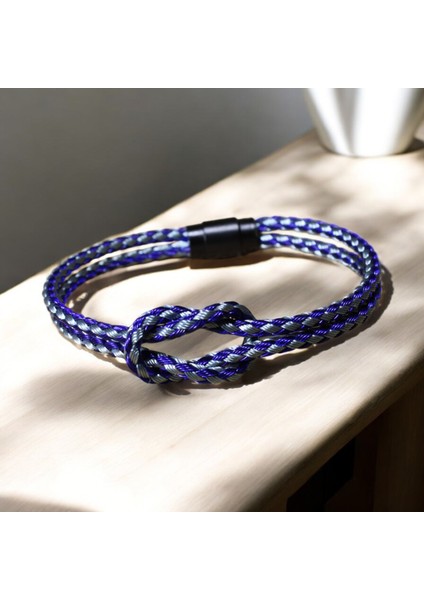 Çelik Örgü Gemici Düğümü Bileklik – Şık ve Dayanıklı Tasarım