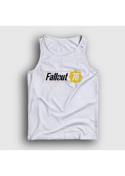 Unisex Beyaz Fallout 76 Logo Oyun Atlet