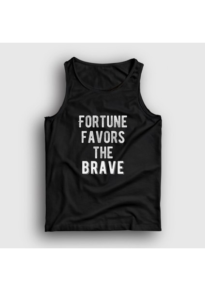 Unisex Siyah Fortune Favors The Brave Atlet