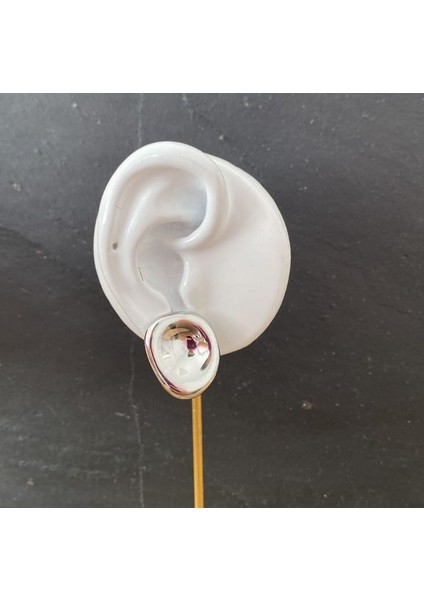 Asimetrik Gümüş Renk Çelik Küpe fiyatları