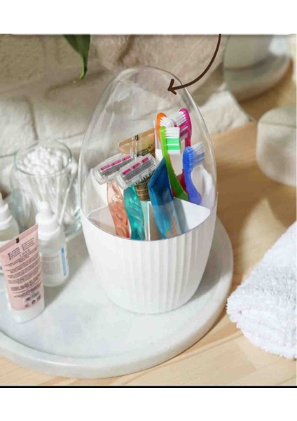 Fanus Kapaklı 7 Bölmeli Makyaj ve Takı Aksesuar Organizeri Düzenleyici