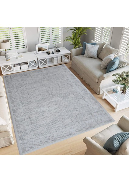 Nepal 5395A Gri-Krem Lazer Kesim Makine Halısı Dokuma Taban Oturma Odası-Salon modelleri