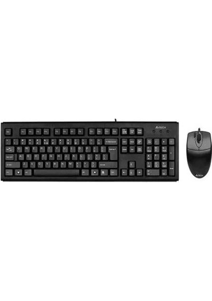 A4 Tech KM-72620D USB Q Trk Optic Mouse Siyah Multimedya Klavye - Mouse Set