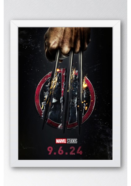 Deadpool ve Wolverine Çerçeveli Tablo - Marvel Film Poster Tablo