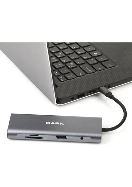 DK-AC-U31X36 USB 3.1 Type-C - USB 3.0+ Ethernet/hdmı/tf Sd Çoklayıcı