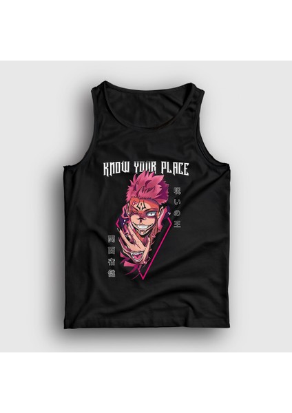 Unisex Siyah Know Your Place Sukuna Jujutsu Kaisen Atlet