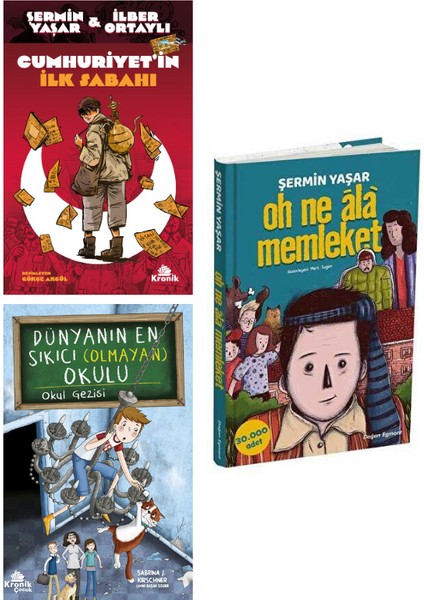 Oh Ne Ala Memleket / Cumhuriyet`in Ilk Sabahı / Dünyanın En Sıkıcı Olmayan Okulu 3 Kitap Set