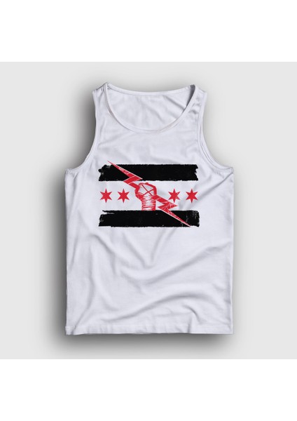 Unisex Beyaz cm Punk Logo Wwe Atlet