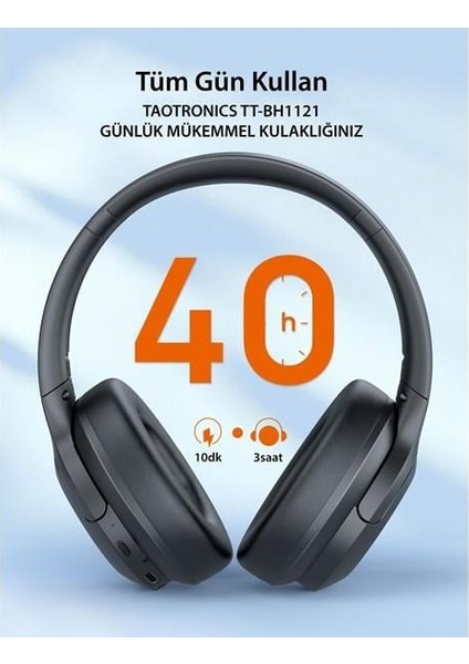 Taotronıcs TT-BH1121 Kulaküstü Bluetooth Kulaklık Siyah