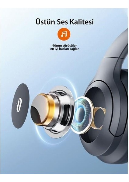 Taotronıcs TT-BH1121 Kulaküstü Bluetooth Kulaklık Siyah
