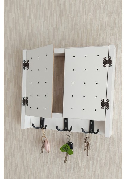 35 x 40 cm Yıldız Desenli Beyaz Geniş Dekoratif Sigorta Saklama Kutusu! Elektrik Pano Düzenleyici! fiyatları