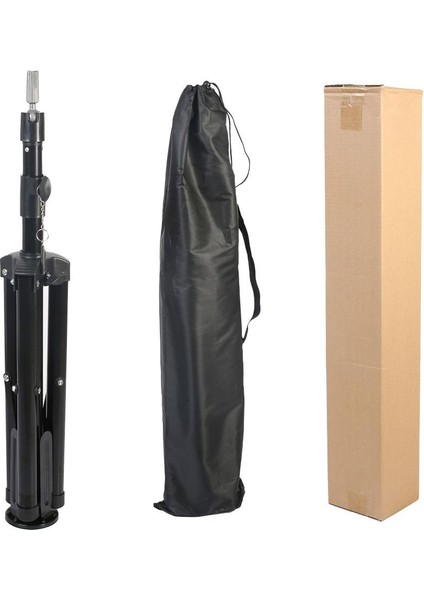 Kuaför Eğitim Mankeni Için Ayaklı Metal Tripod - Siyah + Taşıma Çantası