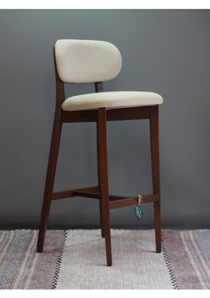 Nebulora Ahşap Bar Sandalyesi / Modern Tasarım