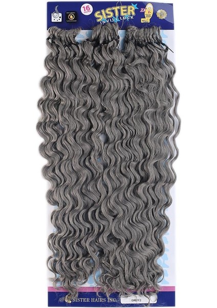 Sister Afro Dalgası Saç - Orta Ton Gri Grey 2