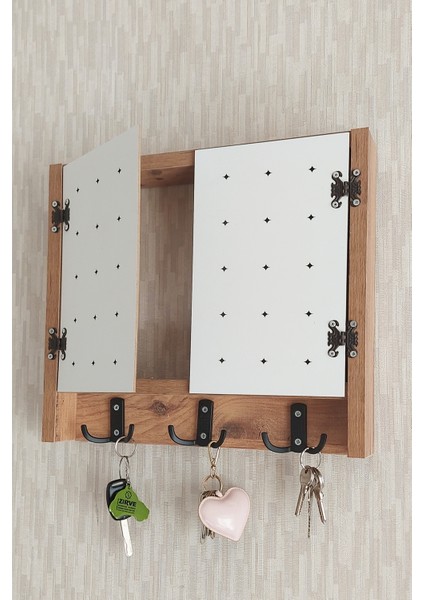 35 x 40 cm Yıldız Desenli Ceviz Geniş Dekoratif Sigorta Saklama Kutusu! Anahtarlıklı Sigorta Kutusu! Elektrik Pano Düzenleyici! fiyatları