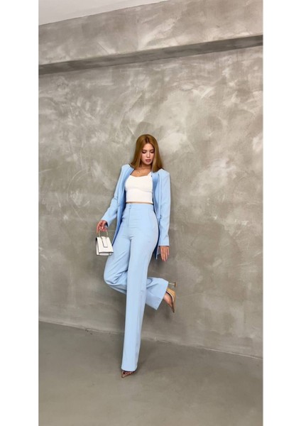 Blazer Ceket Pantolon Takım Çift Cepli