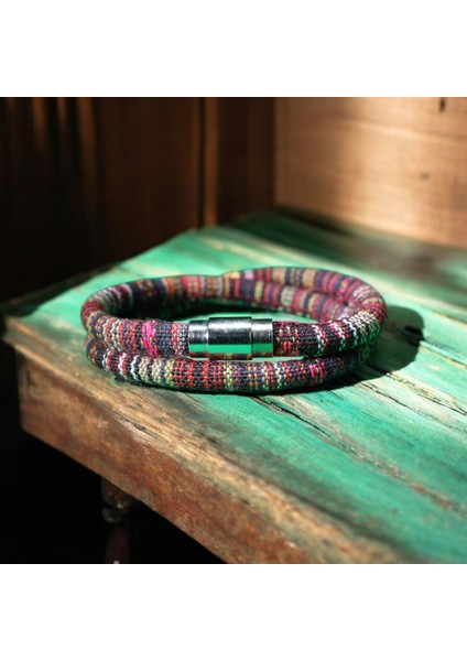 Etnik Motifli Kumaş Sargı Bileklik – Şıklık ve Renk Cümbüşü