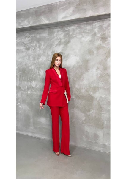 Blazer Ceket Pantolon Takım Çift Cepli