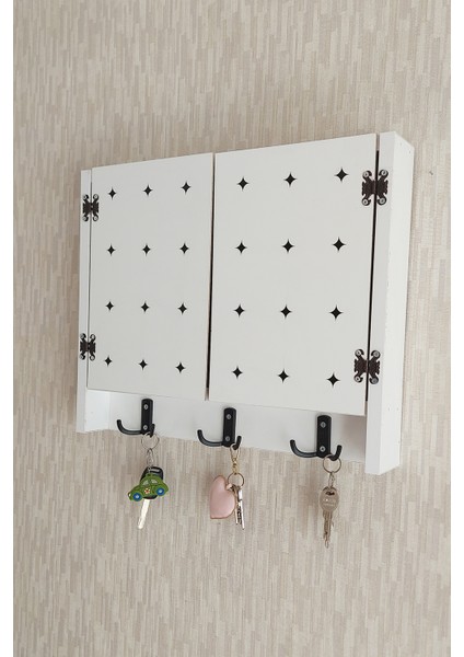 40 x 50 cm Yıldız Desenli Beyaz Geniş Dekoratif Sigorta Saklama Kutusu! Anahtarlıklı Sigorta Kutusu! Elektrik Pano Düzenleyici! fırsatları