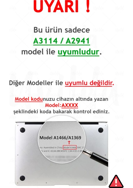MacBook Air 15 A3114 A2941 Uyumlu Derin 9 Uv Göz Iris Renk