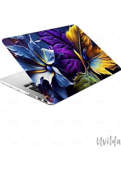 MacBook Pro 14 A3401 A3185 A3112 A2992 A2918 A2779 A2442 Uyumlu Derin 1 Uv Çiçekler Mor