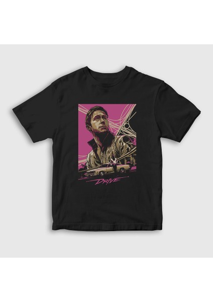 Çocuk Siyah Ryan Gosling Drive T-Shirt