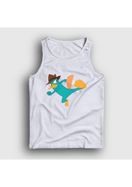 Unisex Beyaz Tekme Ornitorenk Perry Atlet