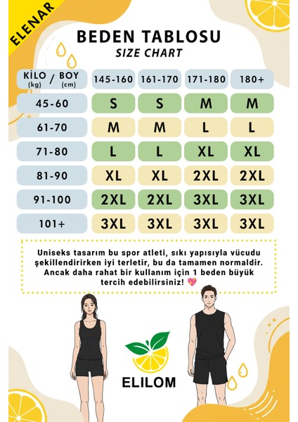 Sauna Termal Atlet - Hızlı Terleme, Vücut Şekillendirici (Siyah - Elenar)