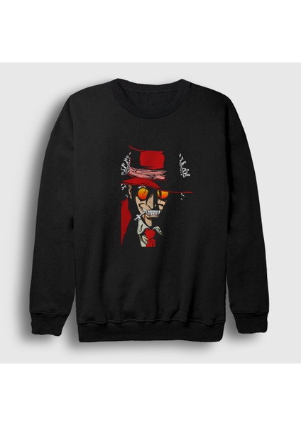 Unisex Siyah Alucard Anime Hellsing Sweatshirt