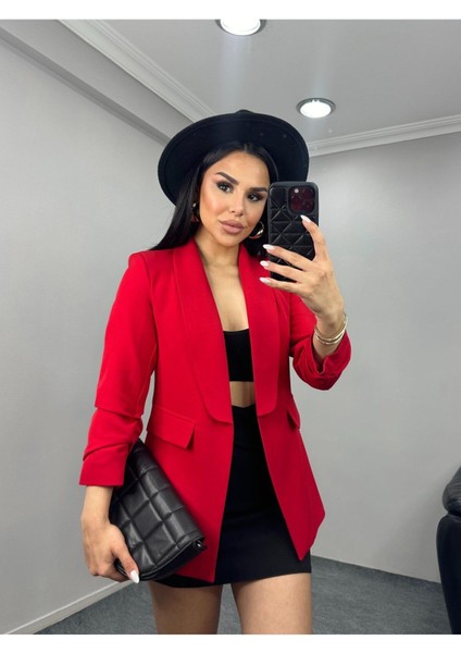 Kadın Kolu Büzgülü Blazer Ceket modelleri