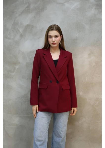Kadın Tek Düğmeli Blazer Ceket