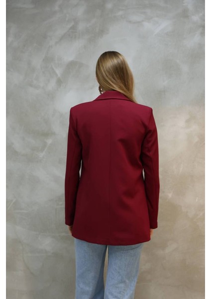 Kadın Tek Düğmeli Blazer Ceket