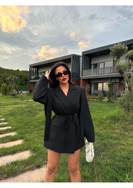 Kadın Oversize Tasarım Bağlamalı Blazer Ceket modelleri