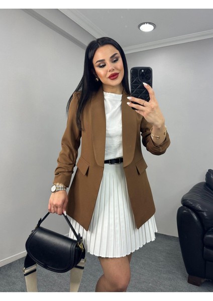 Kadın Kolu Büzgülü Blazer Ceket