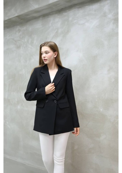 Kadın Tek Düğmeli Blazer Ceket