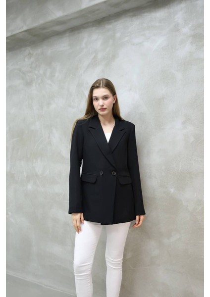 Kadın Tek Düğmeli Blazer Ceket