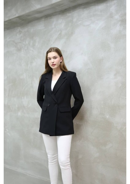 Kadın Tek Düğmeli Blazer Ceket