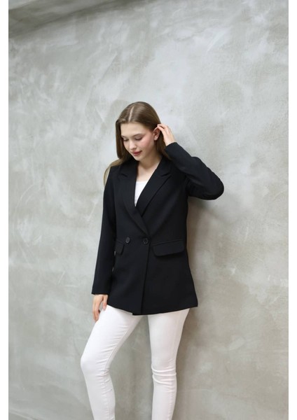 Kadın Tek Düğmeli Blazer Ceket