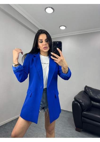 Kadın Tek Düğmeli Blazer Ceket modelleri