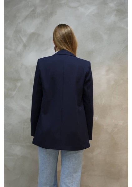 Kadın Tek Düğmeli Blazer Ceket