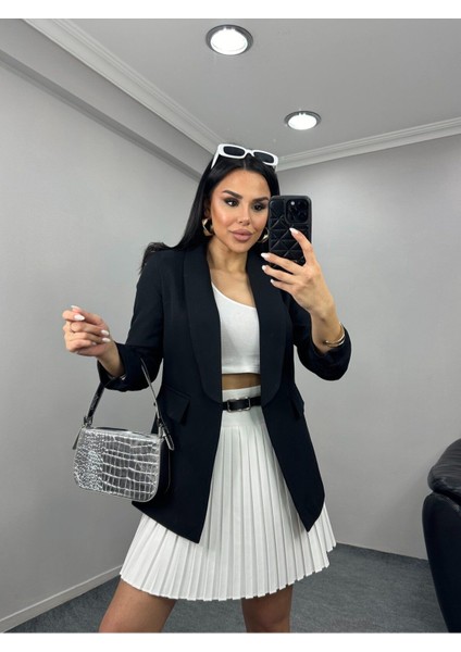 Kadın Kolu Büzgülü Blazer Ceket