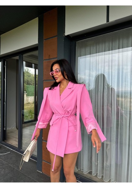 Kadın Oversize Tasarım Bağlamalı Blazer Ceket fiyatları