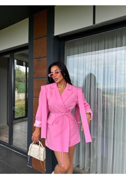 Kadın Oversize Tasarım Bağlamalı Blazer Ceket modelleri