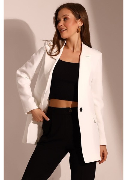 Tek Düğmeli Blazer Model Ceket