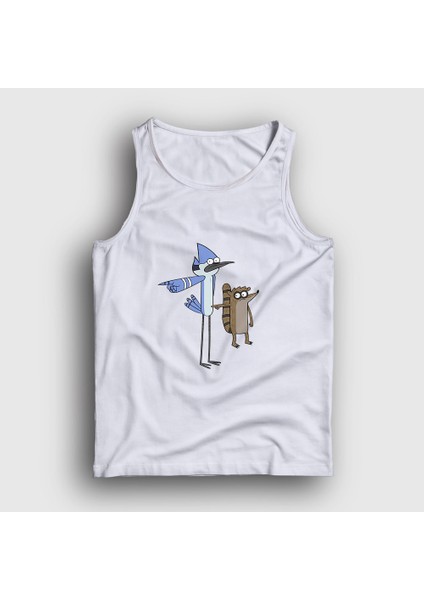 Unisex Beyaz Pointing Mordecai And Rigby Regular Show Atlet