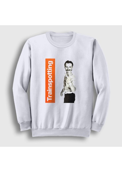 Unisex Beyaz Begbie Film Trainspotting Sweatshirt