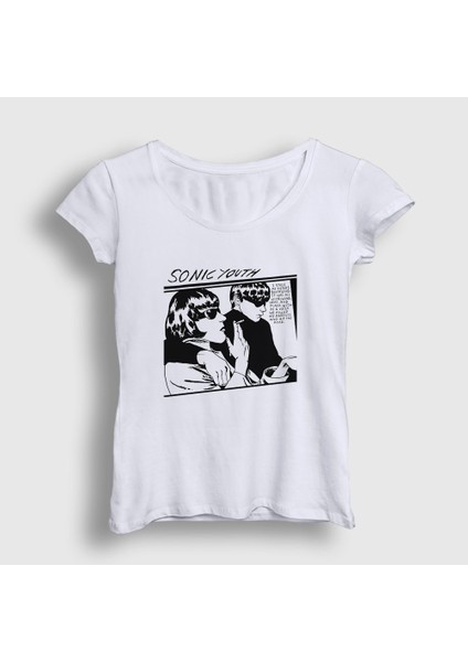 Kadın Beyaz Goo Sonic Youth T-Shirt