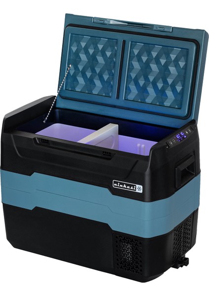 Karavan Tekne Oto Buzdolabı Çift Bölmeli Dijital Göstergeli 12/24 Volt 40 Litre NF3648