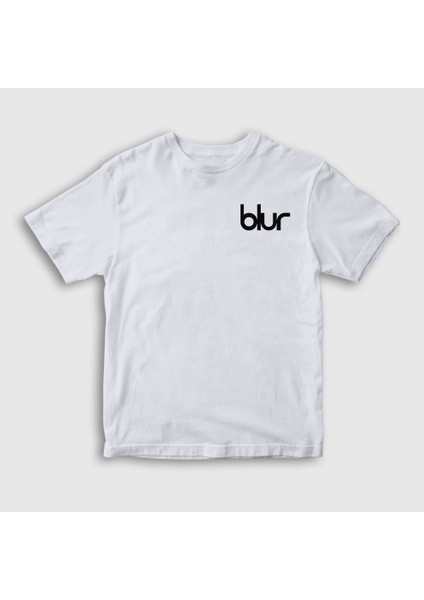 Çocuk Beyaz Logo Blur T-Shirt