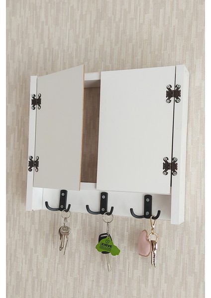 35 x 40 cm Düz Desenli Beyaz Geniş Dekoratif Sigorta Saklama Kutusu! Anahtarlıklı Sigorta Kutusu! Elektrik Pano Düzenleyici!